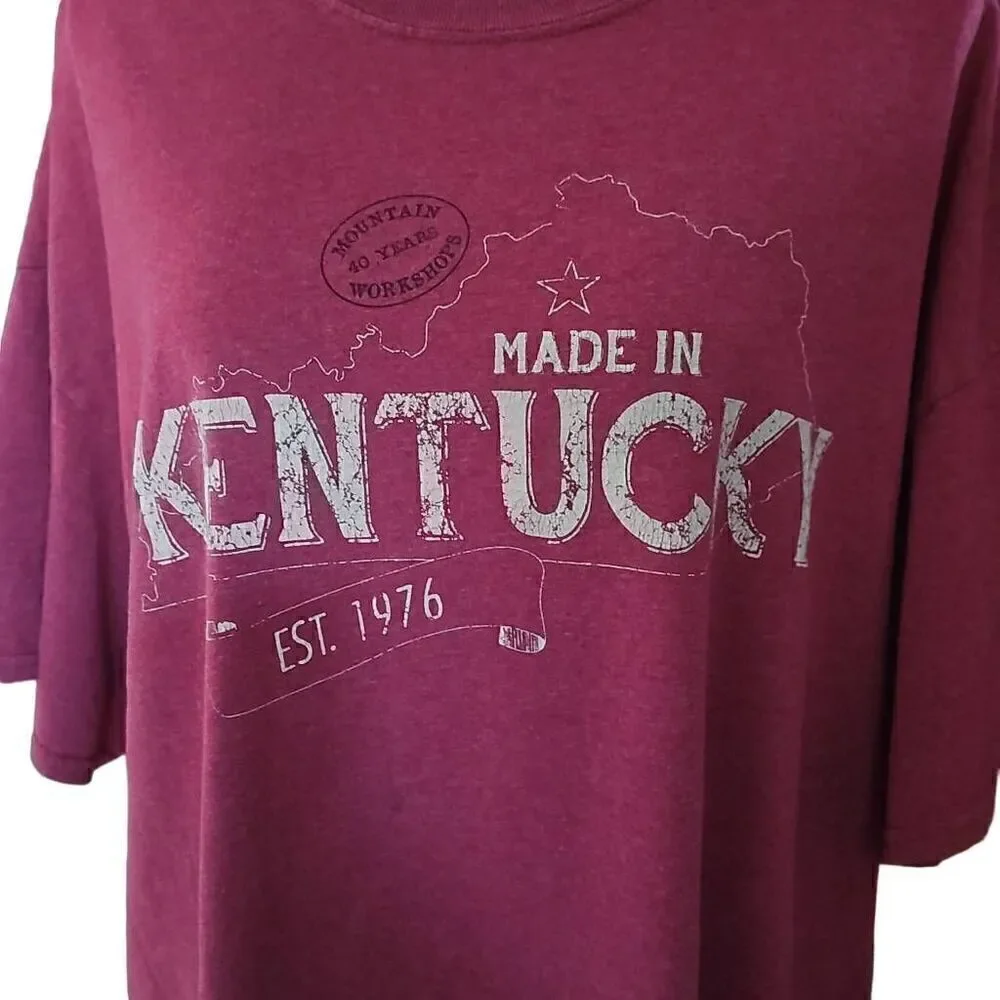 Gildan Ultra Cotton PLUS SIZE TEE SHIRT "MADE IN KENTUCKY" Est. 1976. - Picture 2 of 6
